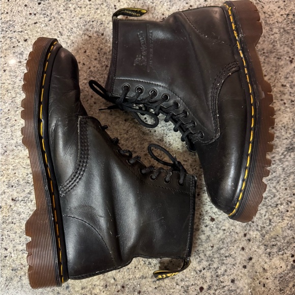 Dr. Martens 1460 Smooth Leather Black Boots Size 8 - Picture 5 of 6